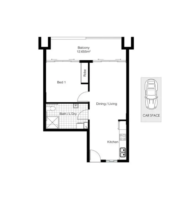 Floorplan of Homely apartment listing, 45/162-170 Parramatta Road, Homebush NSW 2140
