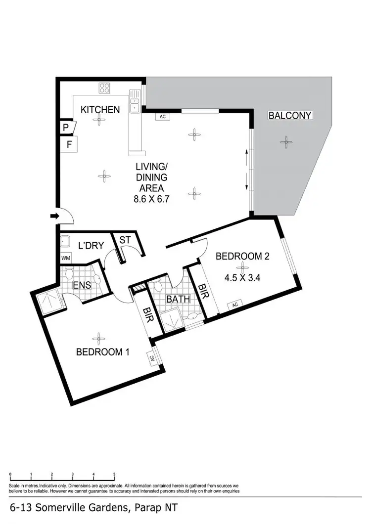 Floorplan of Homely unit listing, 6/13 Somerville Gardens, Parap NT 820