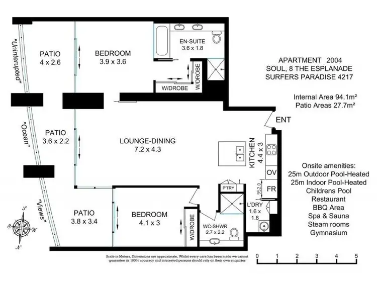 Floorplan of Homely apartment listing, 2004/4-14 The Esplanade, Surfers Paradise QLD 4217