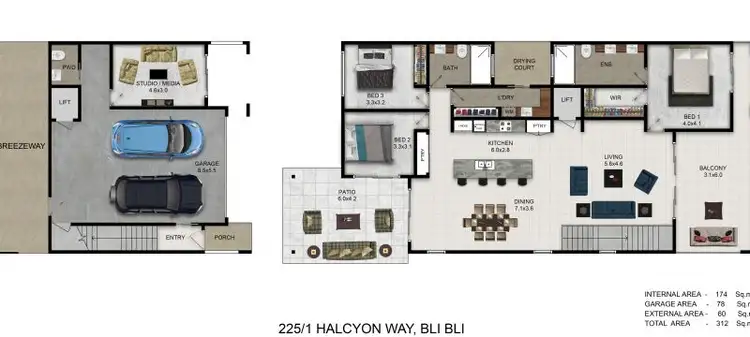 Floorplan of Homely house listing, 1/225 Halcyon Way, Bli Bli QLD 4560