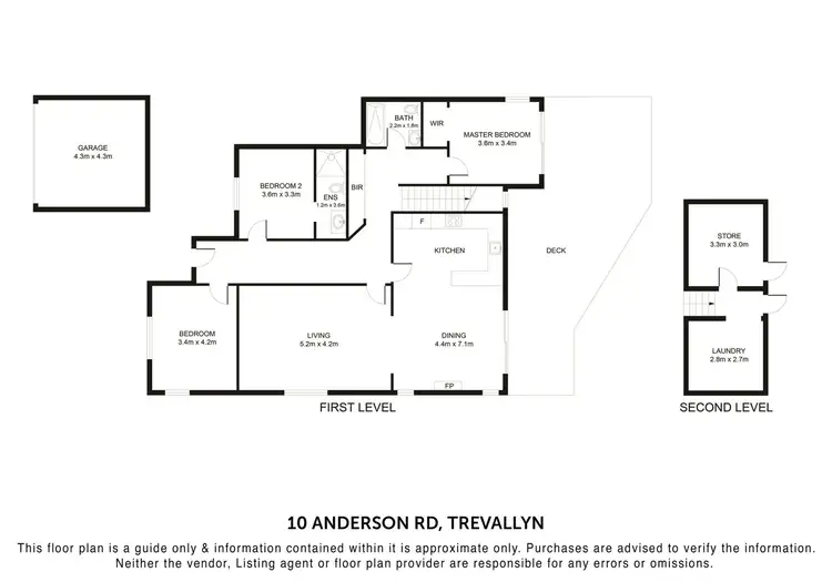 Floorplan of Homely house listing, 10 Anderson Road, Trevallyn TAS 7250