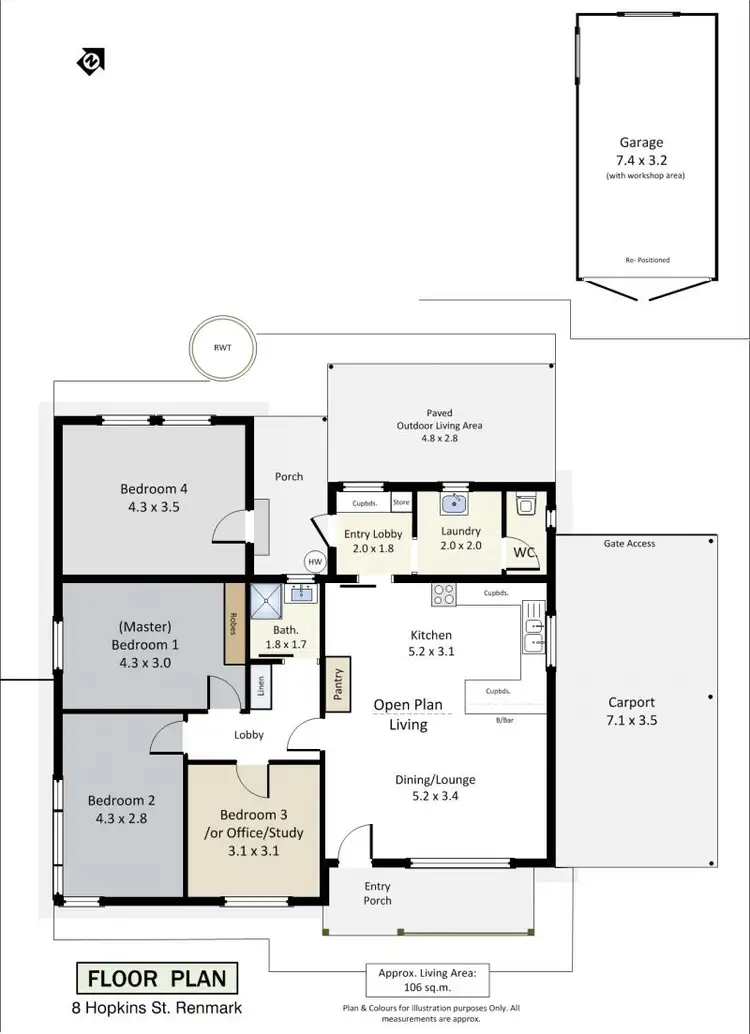 Floorplan of Homely house listing, 8 Hopkins Street, Renmark SA 5341