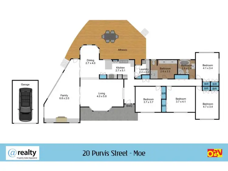 Floorplan of Homely house listing, 20 Purvis Street, Moe VIC 3825