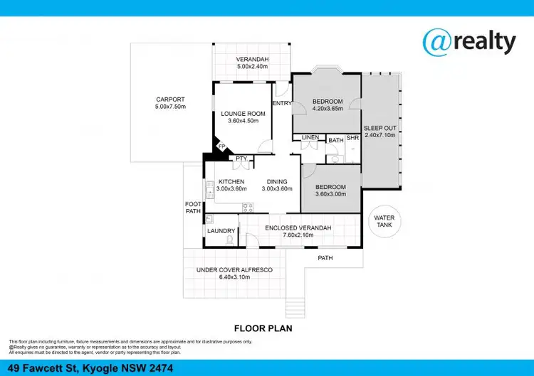 Floorplan of Homely house listing, 49 Fawcett Street, Kyogle NSW 2474