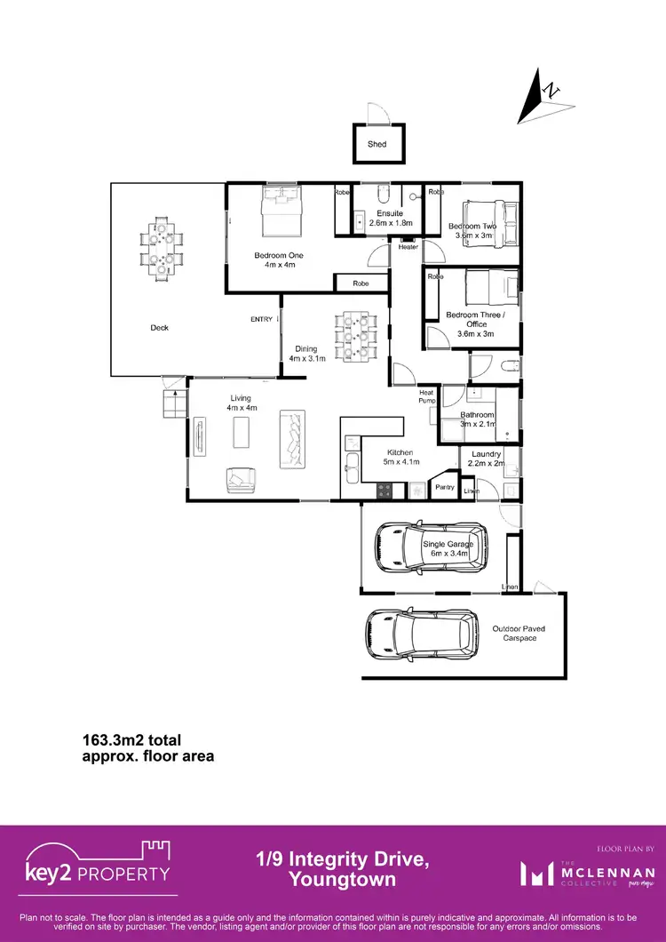 Floorplan of Homely unit listing, 1/9 Integrity Drive, Youngtown TAS 7249