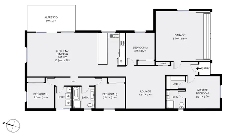 Floorplan of Homely house listing, 10 Fairleigh Place, Kelso NSW 2795