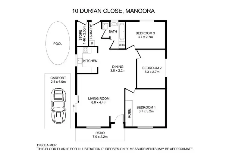 Floorplan of Homely house listing, 10 Durian Close, Manoora QLD 4870