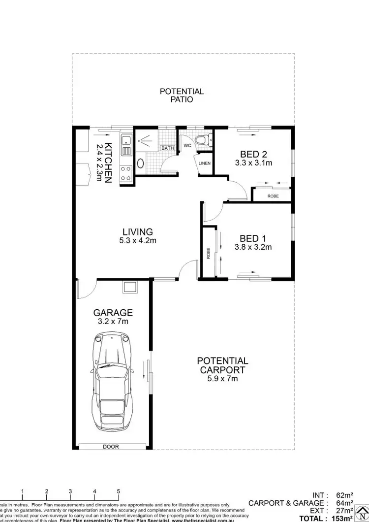 Floorplan of Homely villa listing, u2/10 Melody Court, Warana QLD 4575