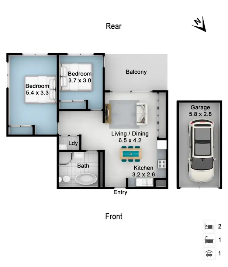 Floorplan of Homely apartment listing, 204/27 Rebecca Street, Schofields NSW 2762