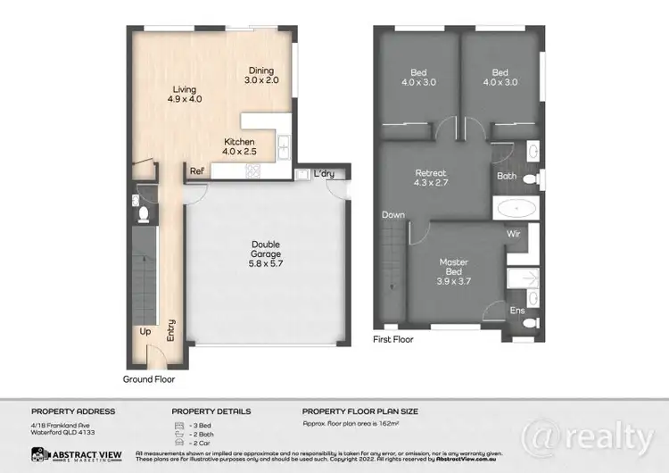 Floorplan of Homely townhouse listing, 4/18-20 Frankland Ave, Waterford QLD 4133