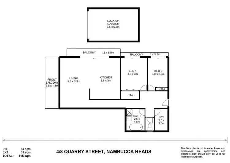 Floorplan of Homely unit listing, 4/8 Quarry Street, Nambucca Heads NSW 2448