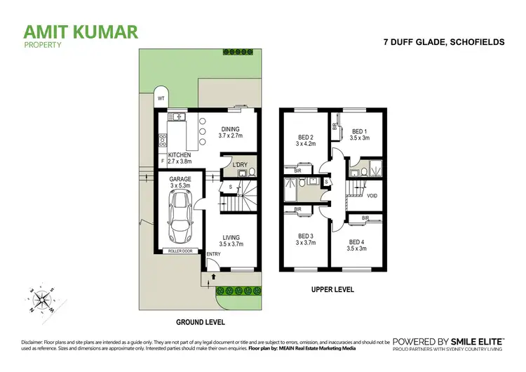 Floorplan of Homely townhouse listing, 7 Duff Glade, Schofields NSW 2762