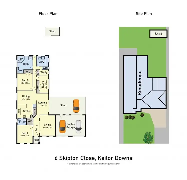 Floorplan of Homely house listing, 6 Skipton Close, Keilor Downs VIC 3038