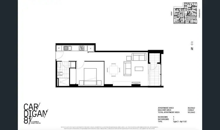 Floorplan of Homely apartment listing, 102/77 Cardigan Street, Carlton VIC 3053
