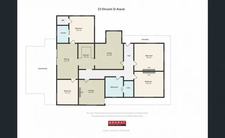 Floorplan of Homely house listing, 33 Vincent St, Ararat VIC 3377