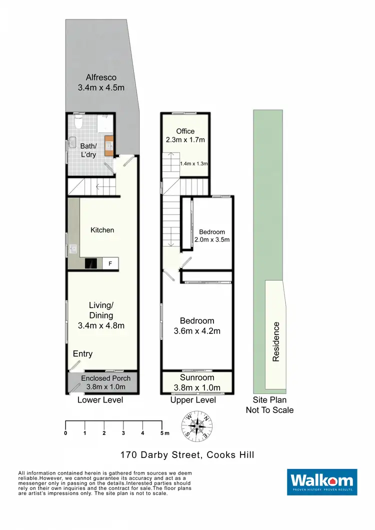 Floorplan of Homely terrace listing, 170 Darby Street, Cooks Hill NSW 2300