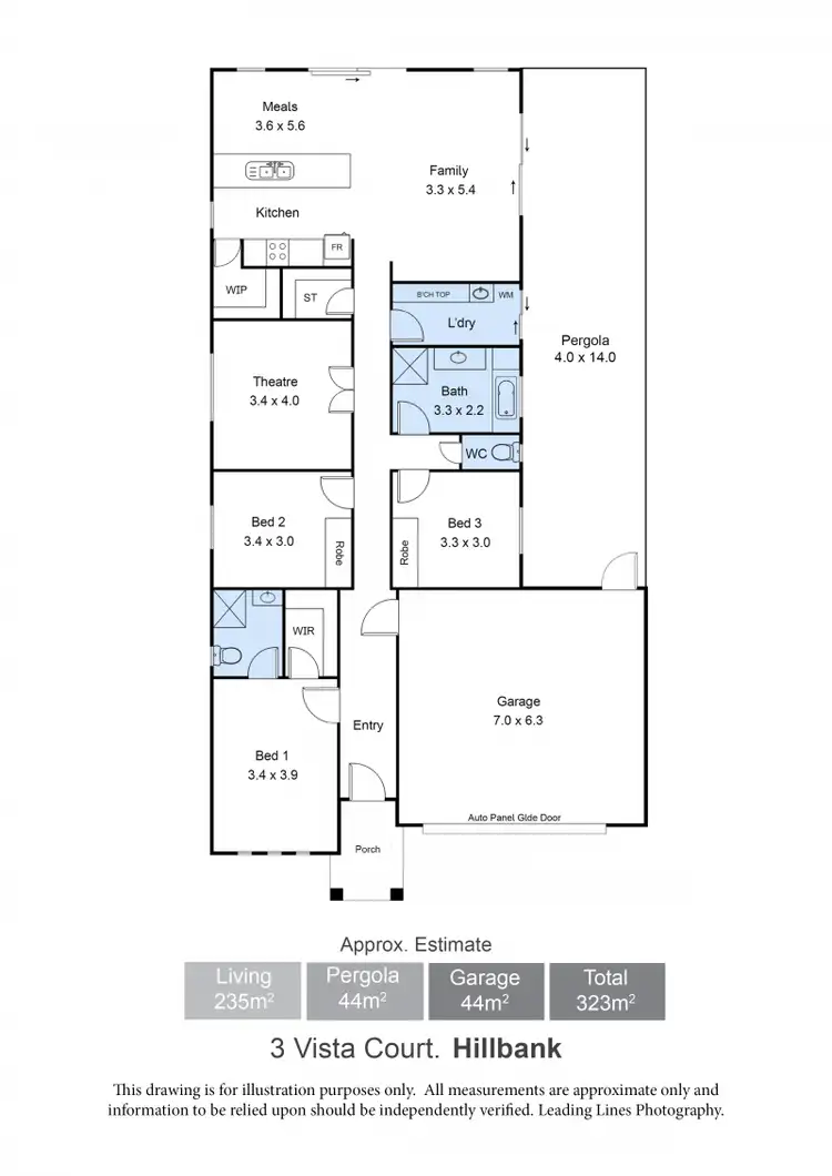 Floorplan of Homely house listing, 3 Vista Court, Hillbank SA 5112