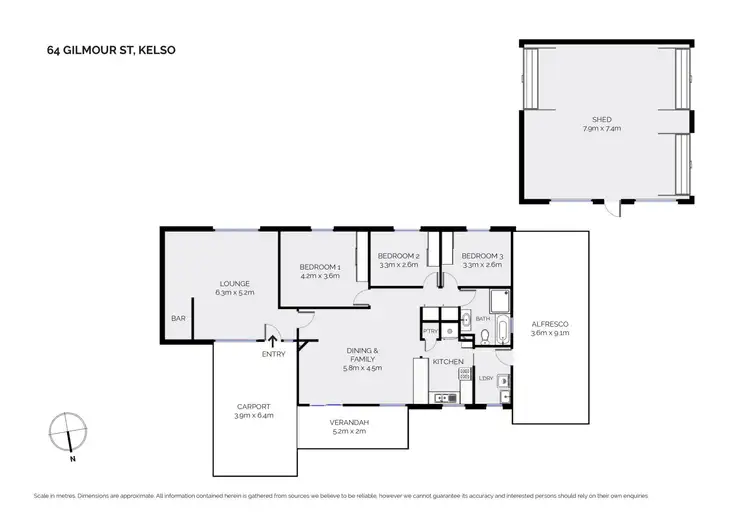 Floorplan of Homely house listing, 64 Gilmour Street, Kelso NSW 2795