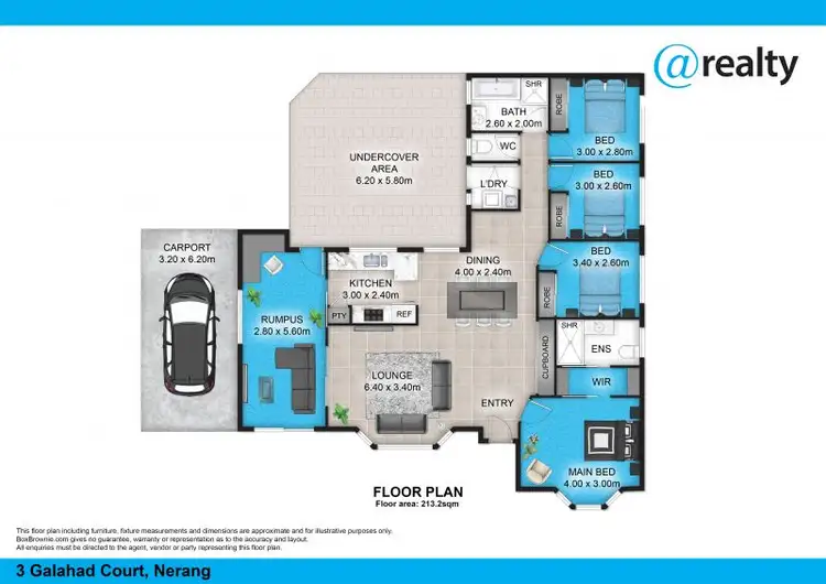 Floorplan of Homely house listing, 3 Galahad Court, Nerang QLD 4211