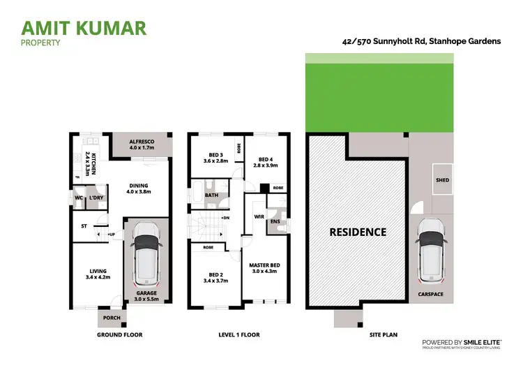 Floorplan of Homely townhouse listing, 42/570 Sunnyholt Road, Stanhope Gardens NSW 2768