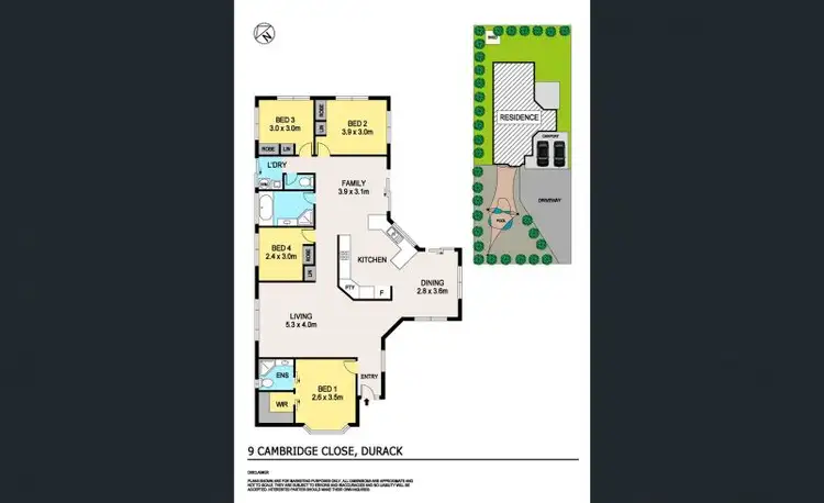 Floorplan of Homely house listing, 9 Cambridge Close, Durack NT 830