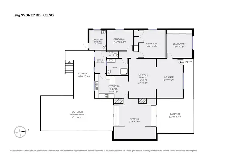 Floorplan of Homely house listing, 109 Sydney Road, Kelso NSW 2795
