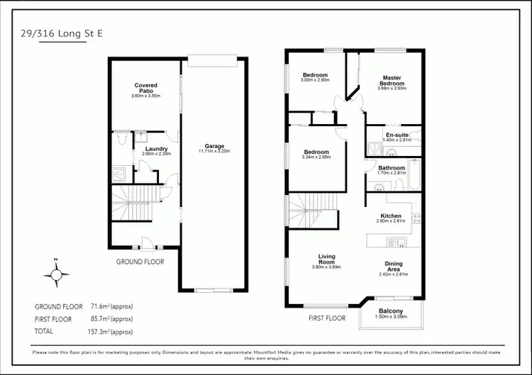 Floorplan of Homely townhouse listing, 29/316 Long Street, Graceville QLD 4075