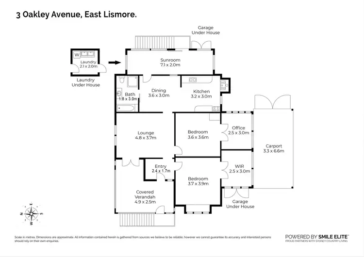 Floorplan of Homely house listing, 3 Oakley Avenue, East Lismore NSW 2480