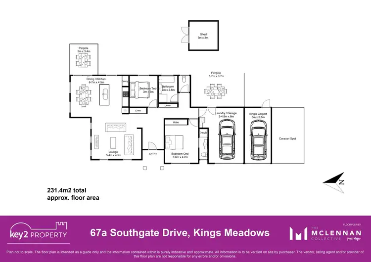 Floorplan of Homely house listing, 67a Southgate Drive, Kings Meadows TAS 7249