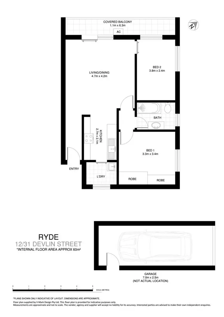 Floorplan of Homely unit listing, 31 Devlin Street, Ryde NSW 2112