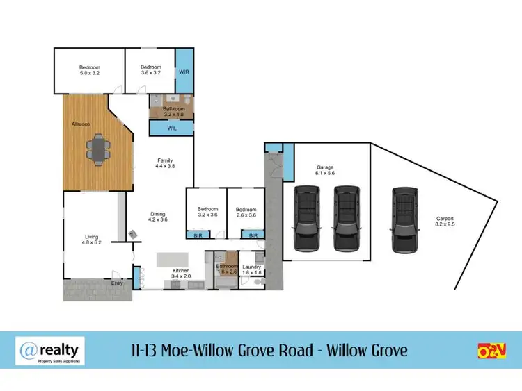 Floorplan of Homely house listing, 11-13 Moe-Willow Grove Road, Willow Grove VIC 3825
