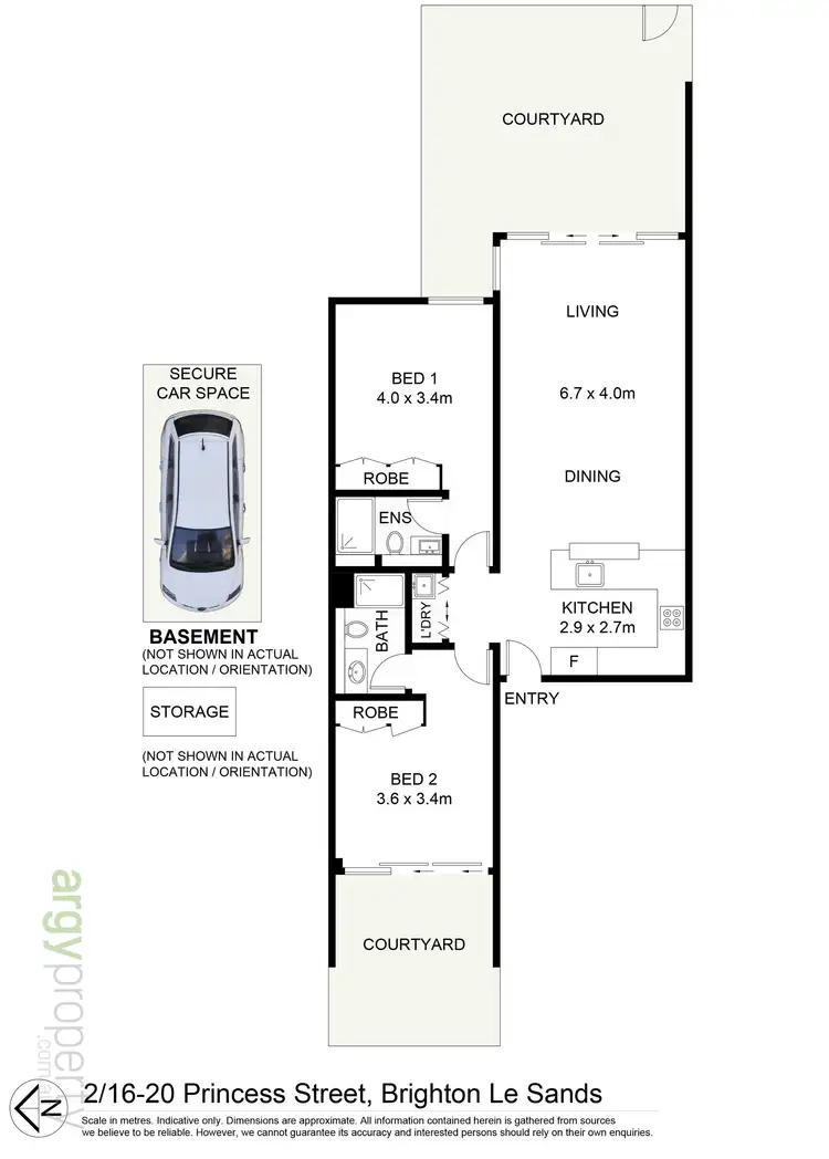 Floorplan of Homely apartment listing, 2/18 Princess Street, Brighton Le Sands NSW 2216