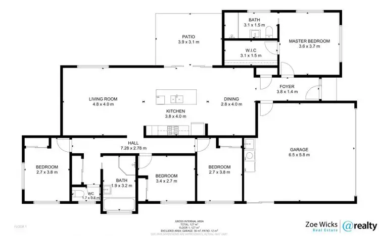 Floorplan of Homely house listing, 27 Hillary Drive, Smithfield QLD 4878
