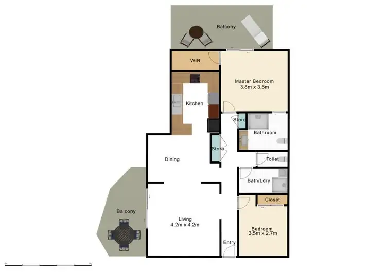 Floorplan of Homely unit listing, 3/193 Sylvan Beach Esplanade, Bellara QLD 4507