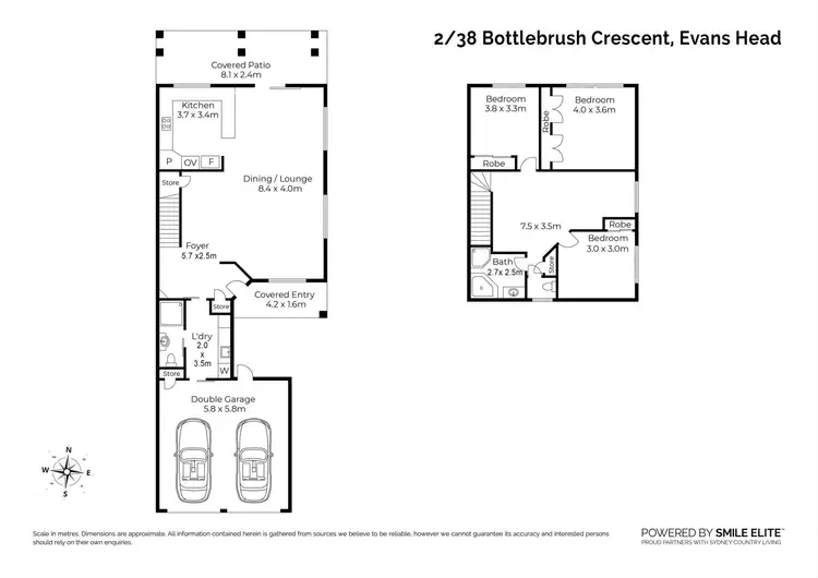 Floorplan of Homely townhouse listing, 2/38 Bottlebrush Crescent, Evans Head NSW 2473