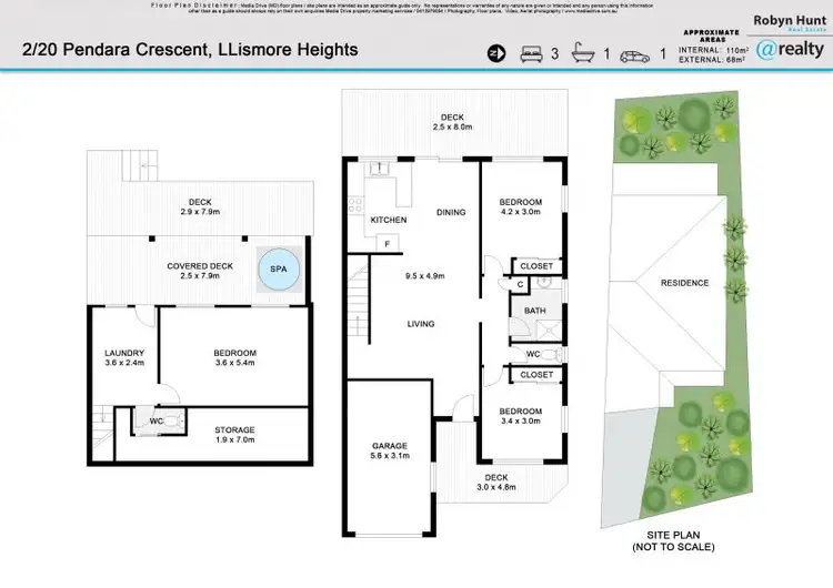 Floorplan of Homely semi-detached listing, 2/20 Pendara Crescent, Lismore Heights NSW 2480