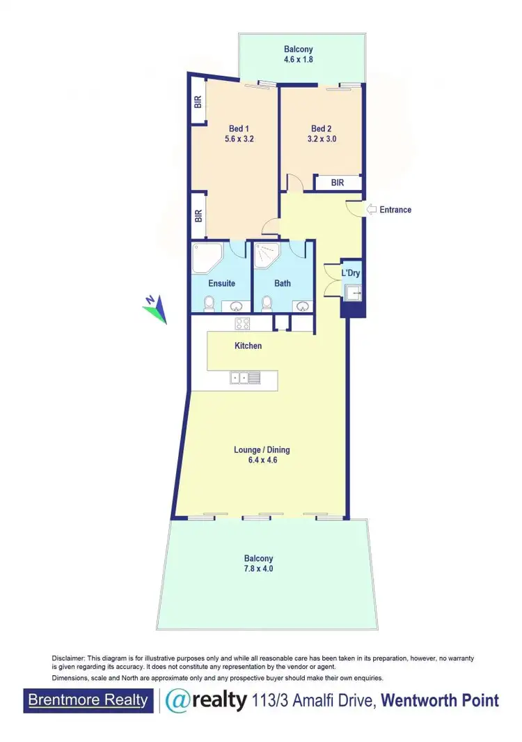 Floorplan of Homely apartment listing, 113/3 Amalfi Drive, Wentworth Point NSW 2127
