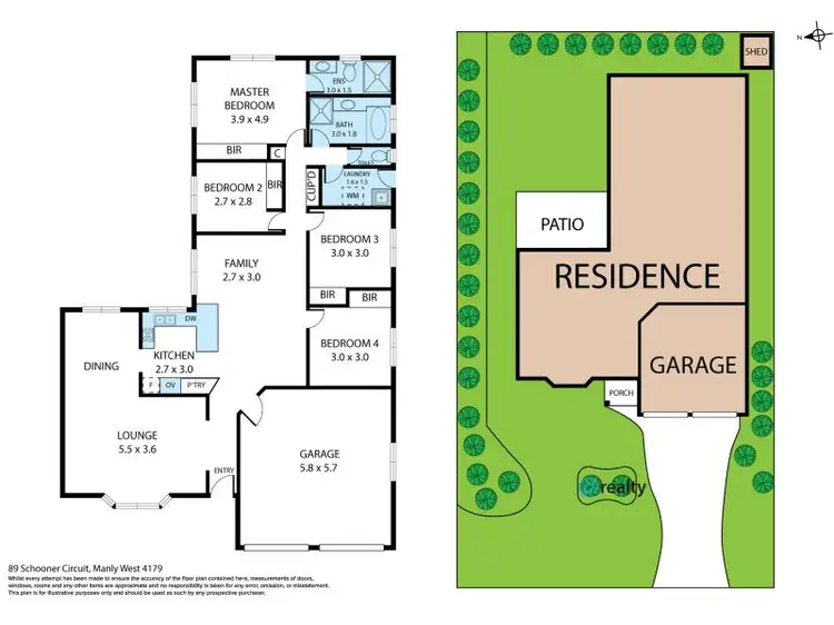 Floorplan of Homely house listing, 89 Schooner Circuit, Manly West QLD 4179