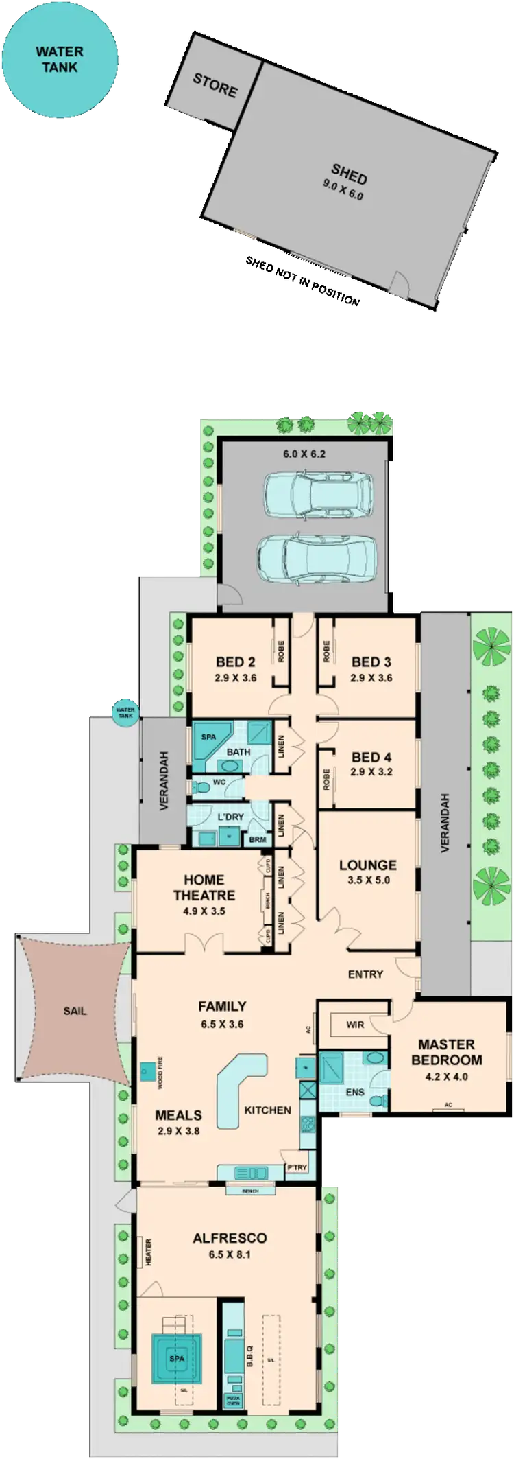 Floorplan of Homely house listing, 5 BUCKLEY COURT, Kilmore VIC 3764