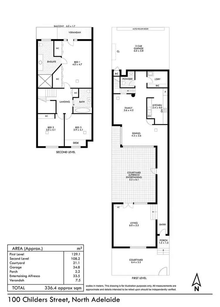 Floorplan of Homely townhouse listing, 100 Childers Street, North Adelaide SA 5006