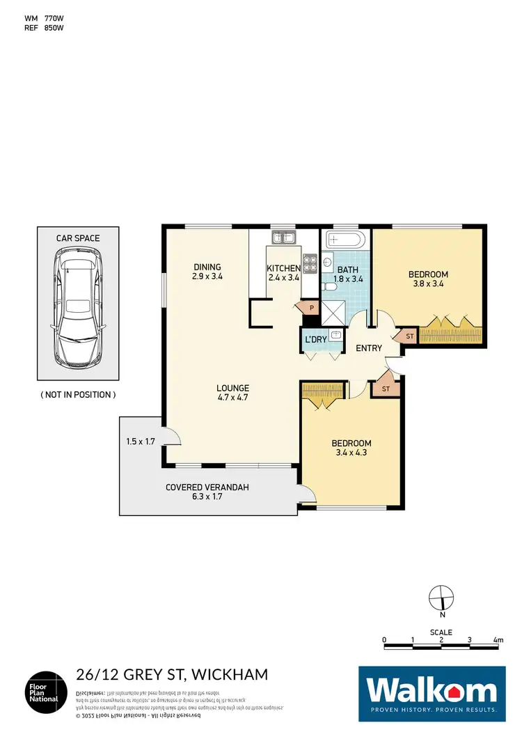 Floorplan of Homely apartment listing, 26/12 Grey Street, Wickham NSW 2293