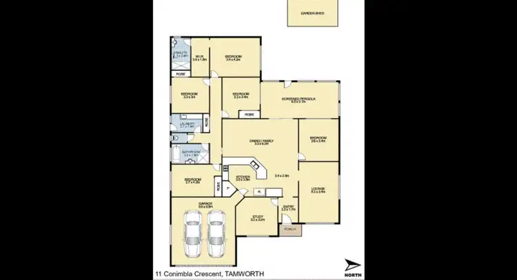 Floorplan of Homely house listing, 11 Conimbla Crescent, Tamworth NSW 2340