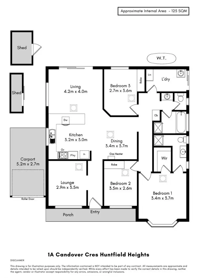 Floorplan of Homely house listing, 1A Candover Crescent, Huntfield Heights SA 5163