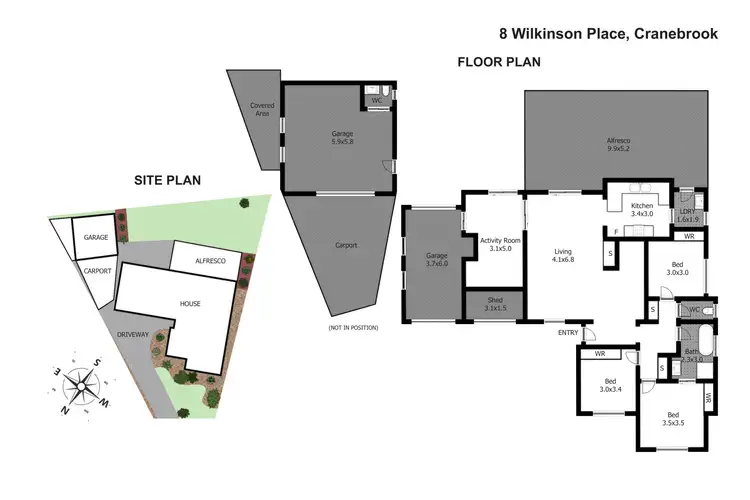 Floorplan of Homely house listing, 8 Wilkinson Place, Cranebrook NSW 2749