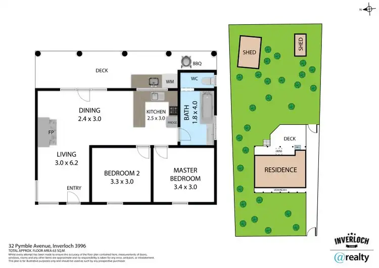 Floorplan of Homely house listing, 32 Pymble Avenue, Inverloch VIC 3996