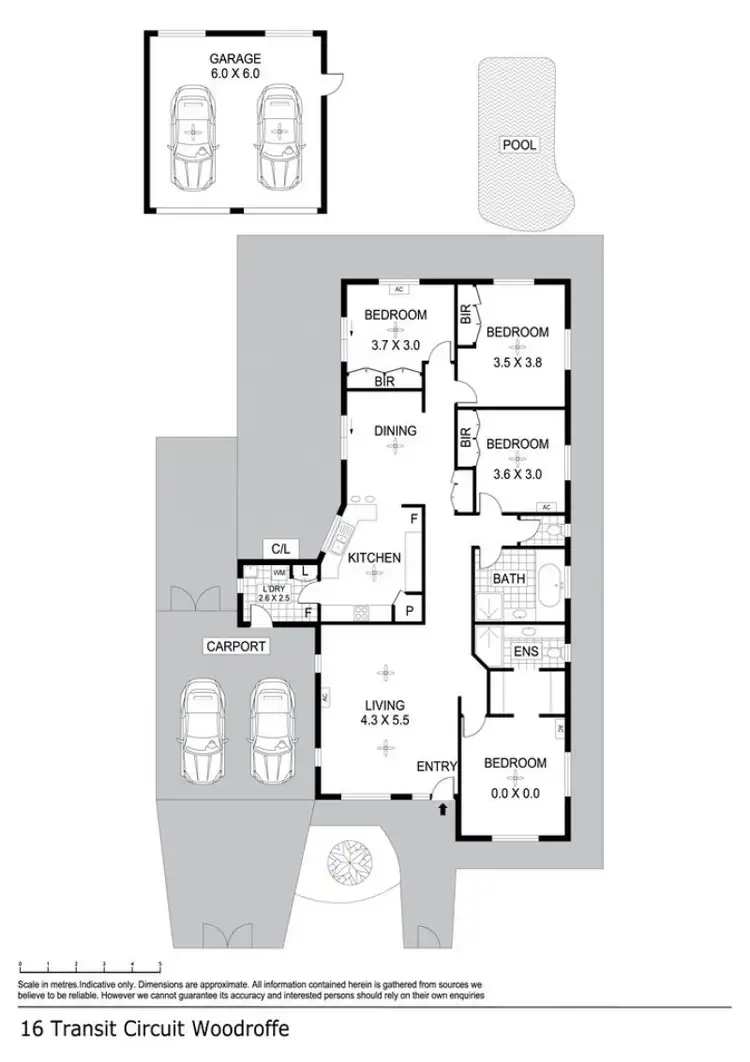Floorplan of Homely house listing, 16 Transit Circuit, Woodroffe NT 830