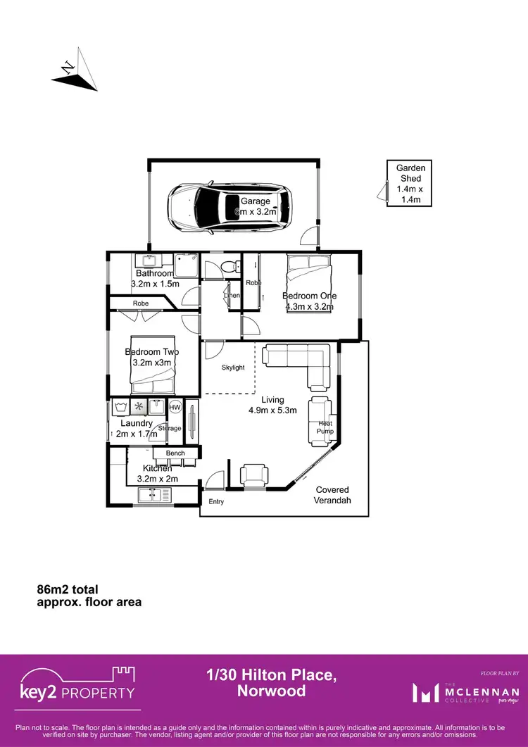 Floorplan of Homely unit listing, 1/30 Hilton Place, Norwood TAS 7250