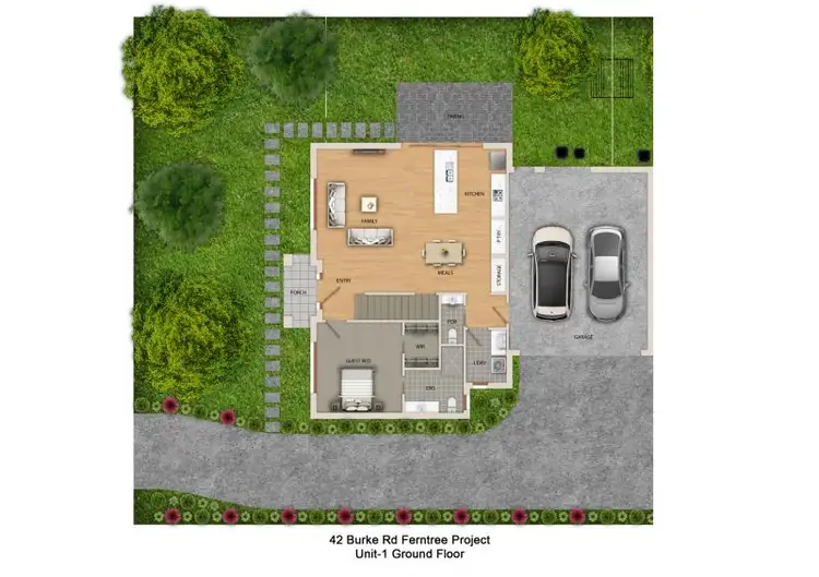 Floorplan of Homely townhouse listing, 1/42 Burke Road, Ferntree Gully VIC 3156