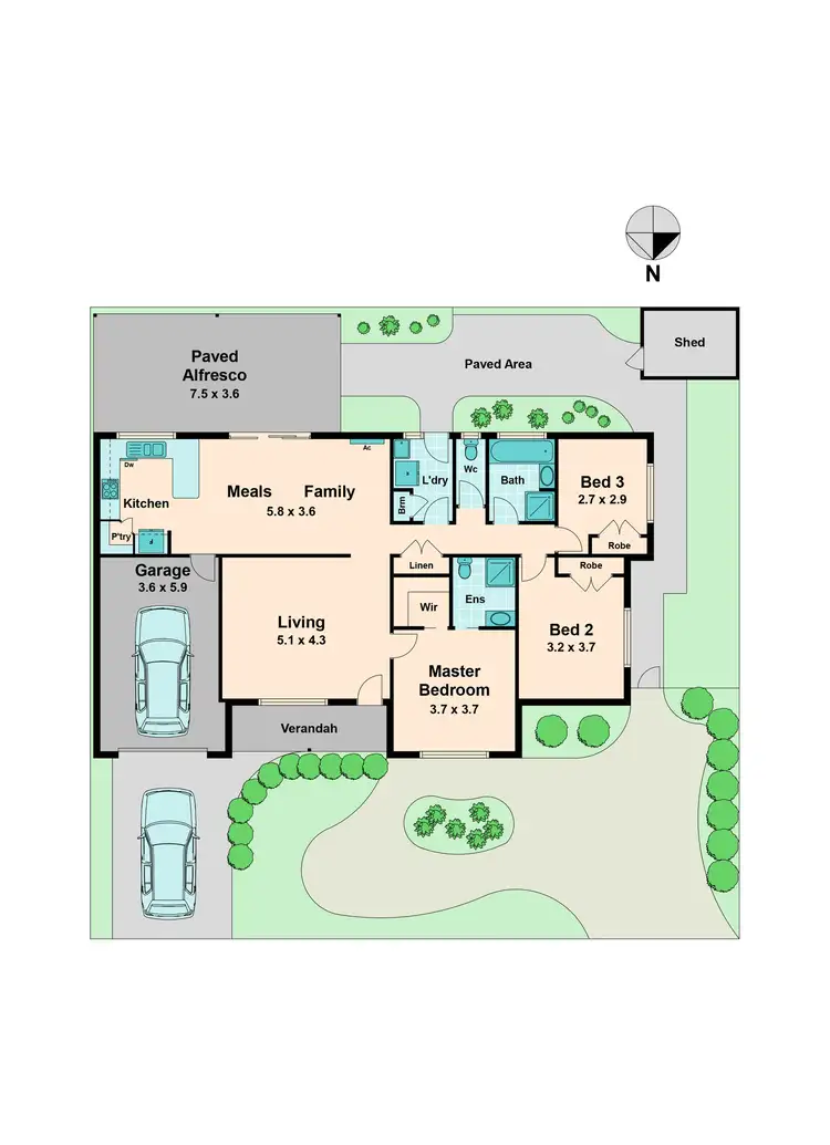 Floorplan of Homely house listing, 16B Eric Court, Kilmore VIC 3764
