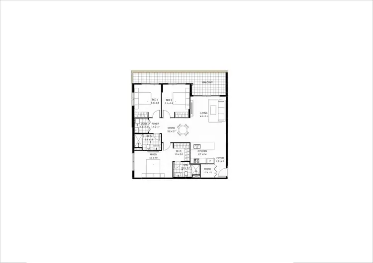 Floorplan of Homely apartment listing, 208/4a Isla Street, Schofields NSW 2762